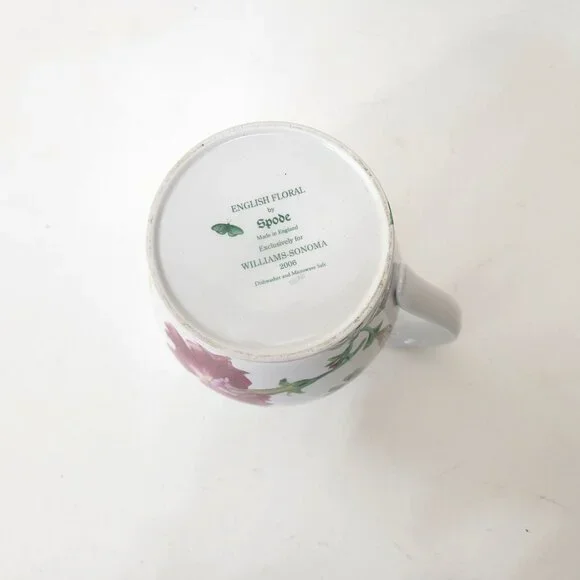 Spode English Floral Pitcher 7.5" Tall 2006 Williams-Sonoma Exclusive - Picture 7 of 7